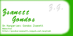 zsanett gondos business card